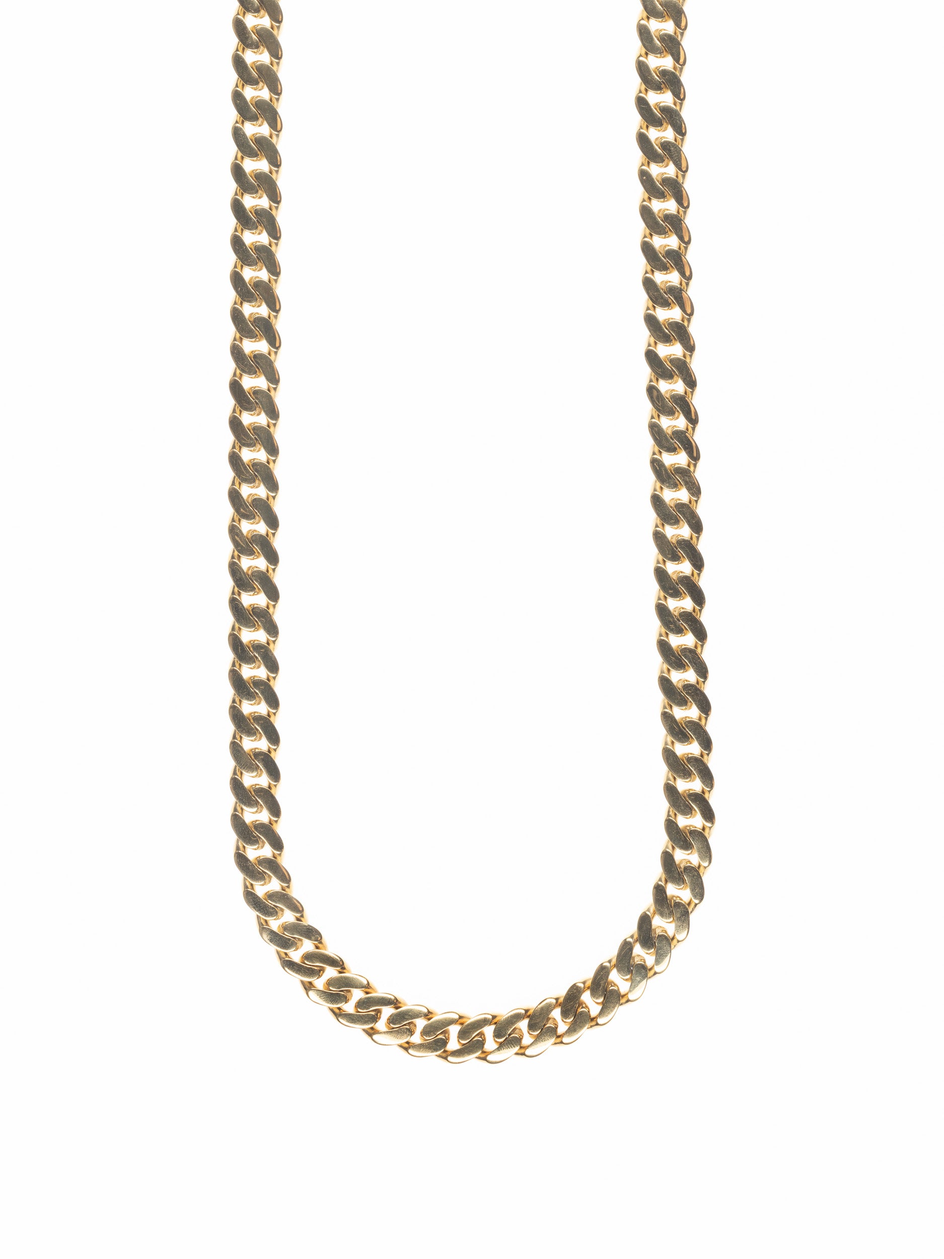 Cadena Cubana Inoxidable Oro Plana 9.6mm
