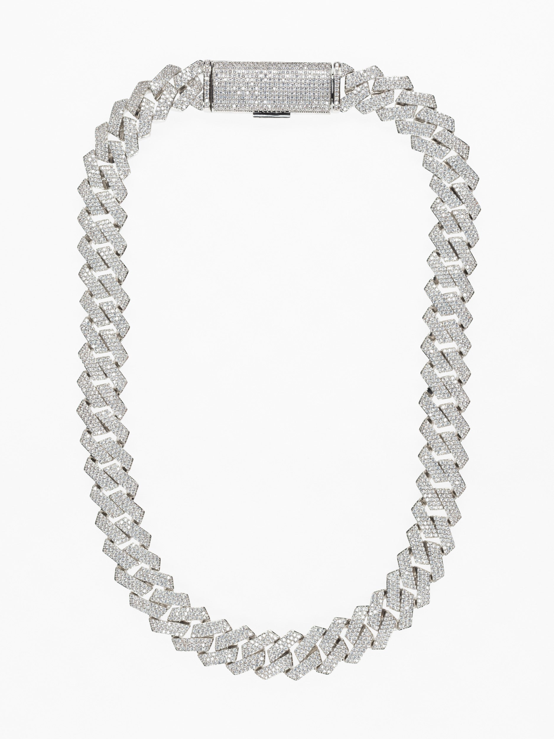 Cadena "QUEVEDO" Prong 20MM - Oro Blanco