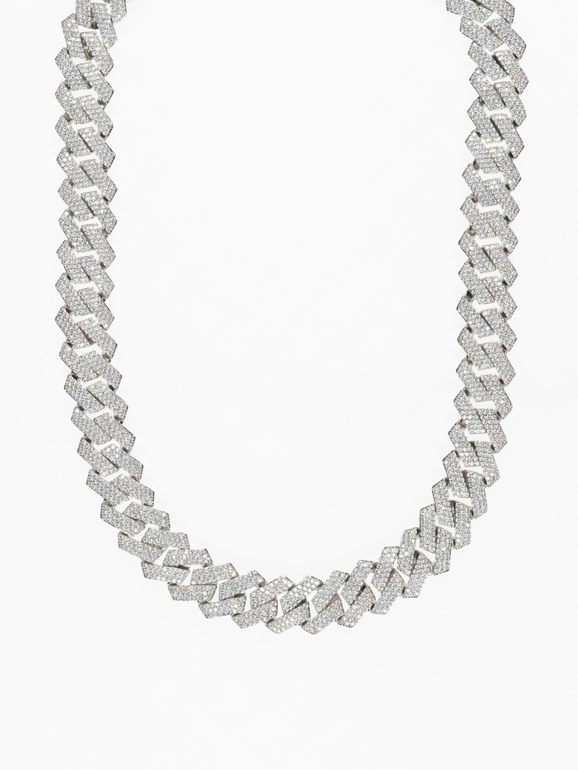 Cadena "QUEVEDO" Prong 20MM - Oro Blanco
