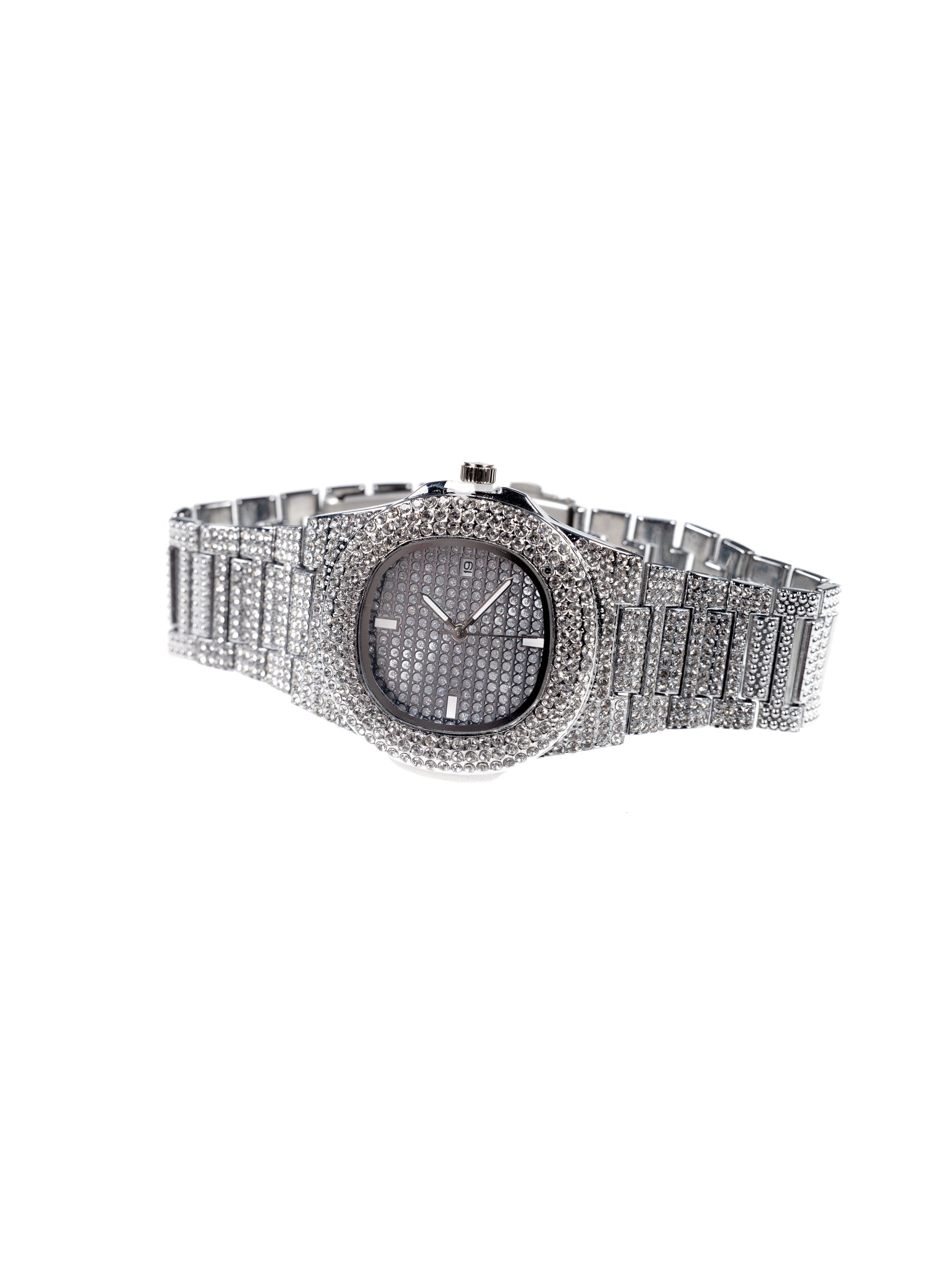 Reloj "Iced Out" - Oro Blanco