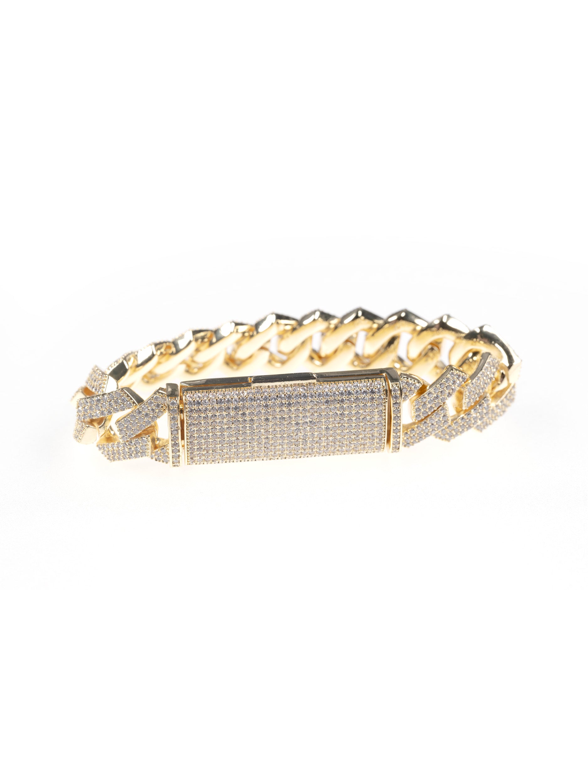 Pulsera Cubana Prong 20MM - Oro