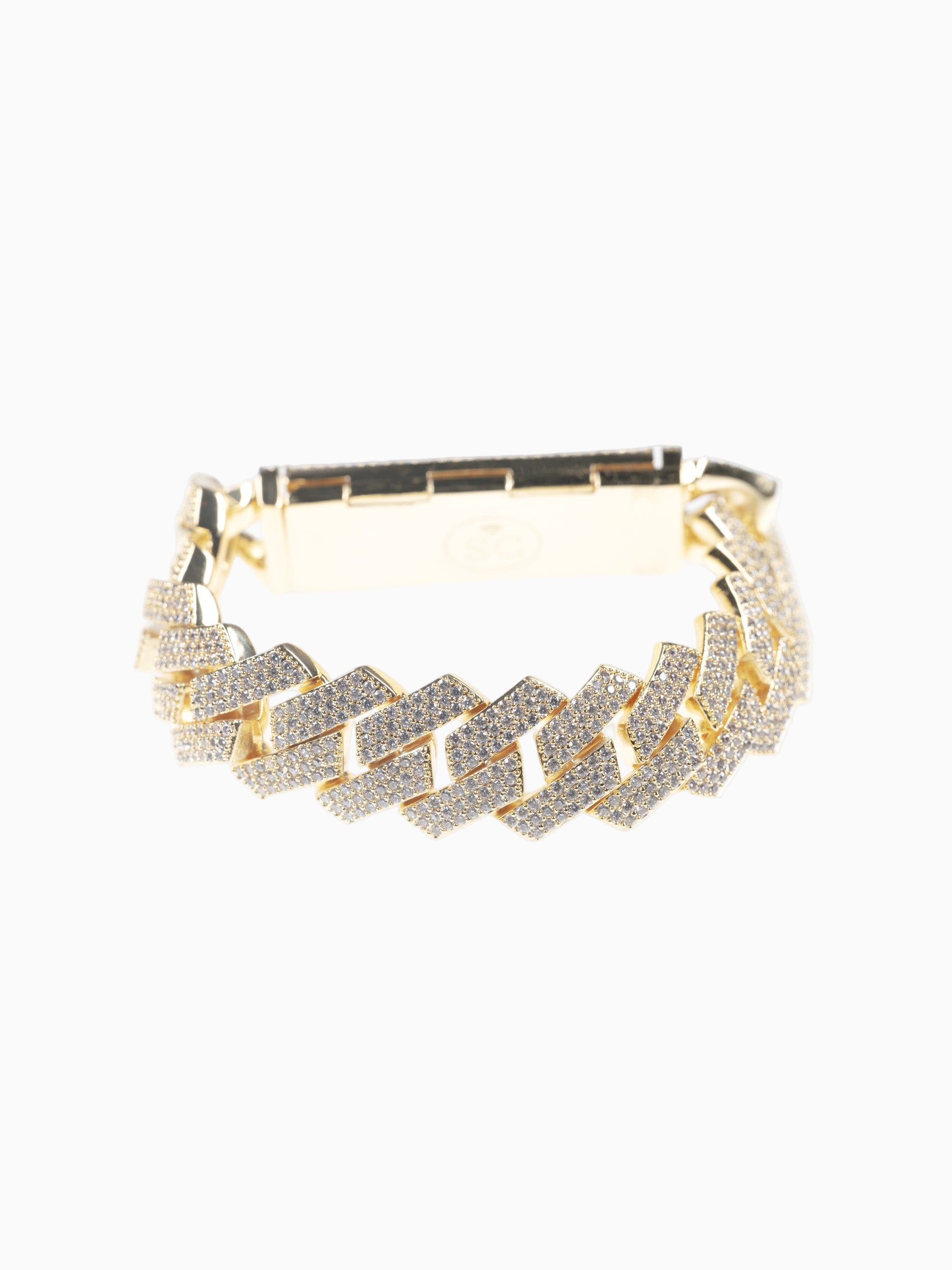 Pulsera Cubana Prong 20MM - Oro