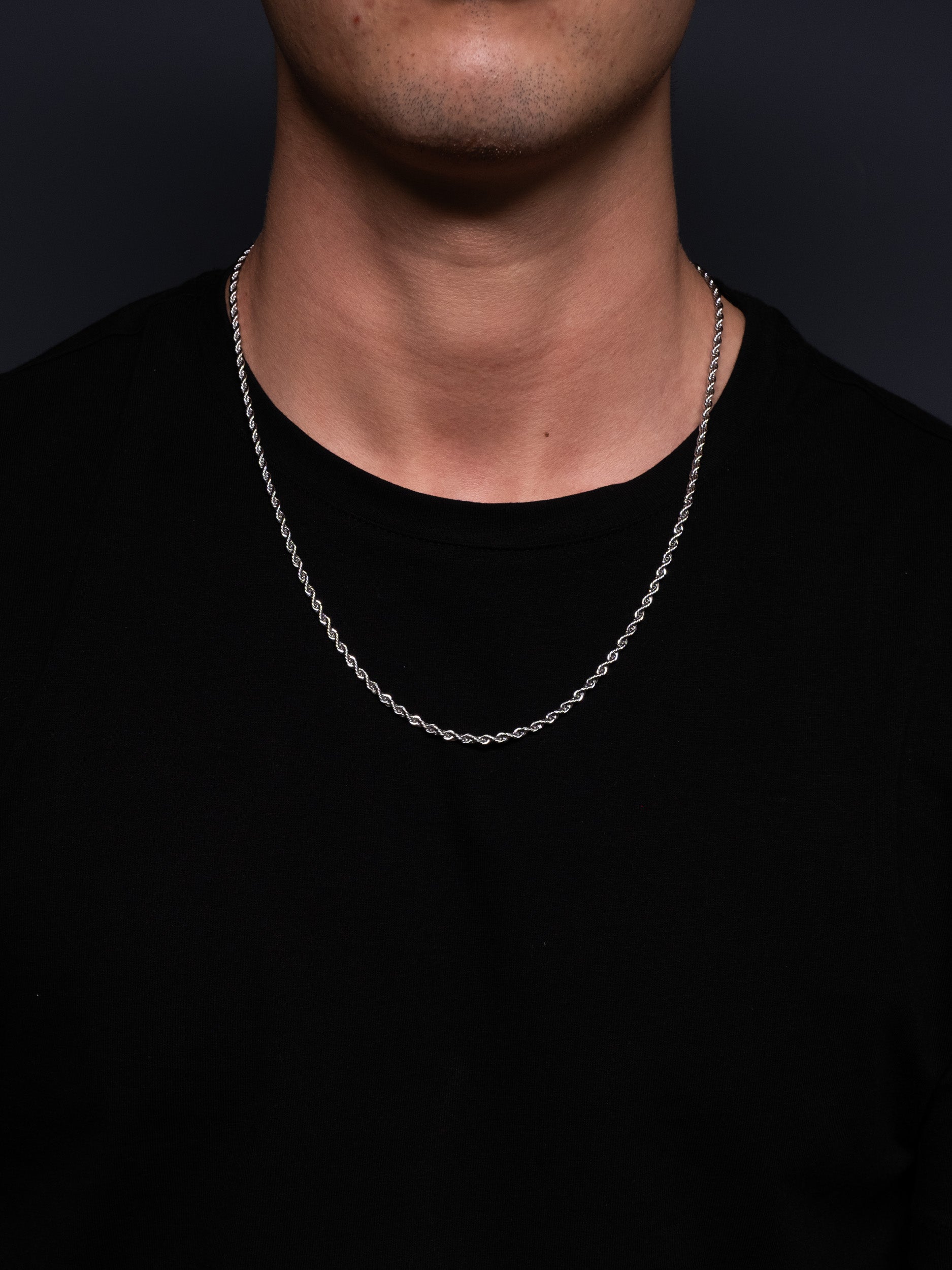 Cordón Salomónico 3MM - Oro Blanco