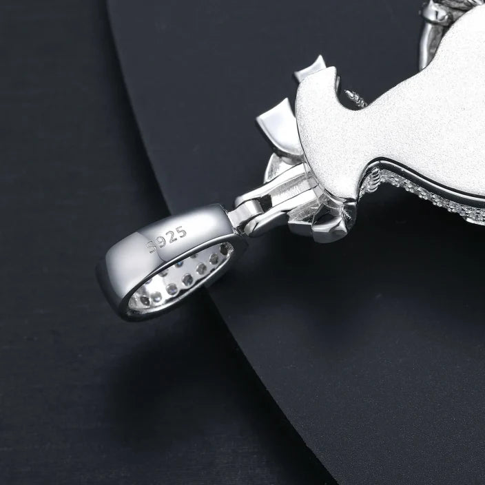 Running Money de Plata 925 con Moisantita VVS brillante en la oscuridad