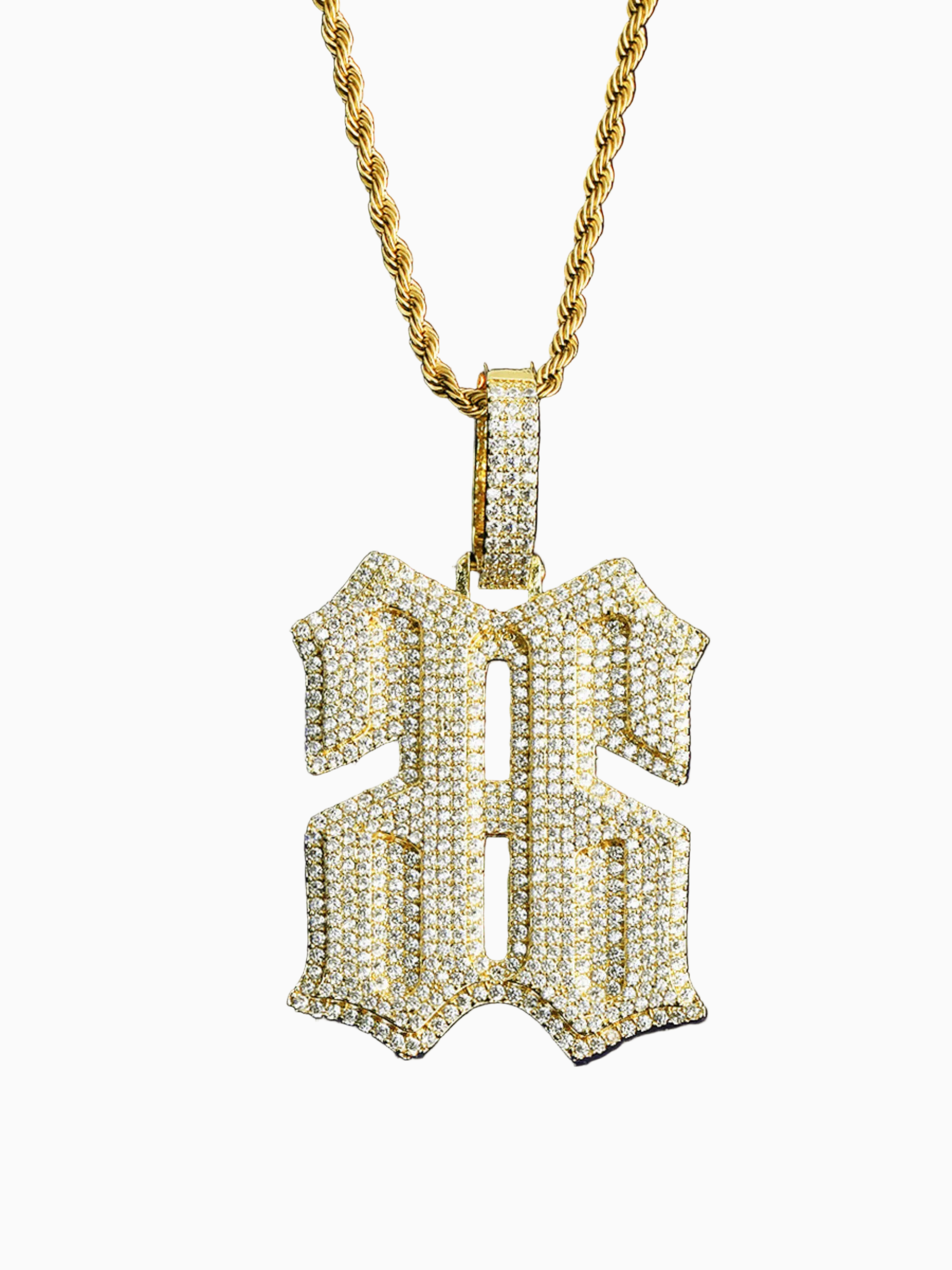 Colgante de diamantes barato de Hades 66 en oro blanco, que también tiene la marca Ice Baby. La empresa Street Chains es fiable y segura.