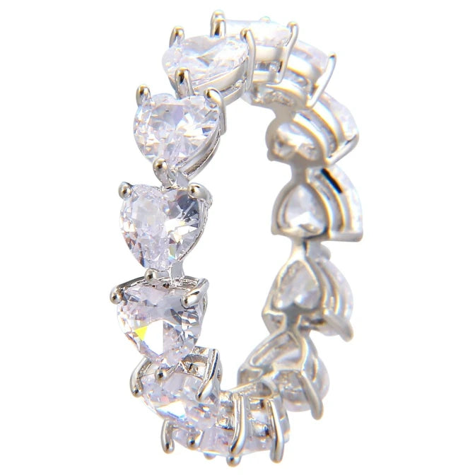 Diamond Hearts 24K Ring