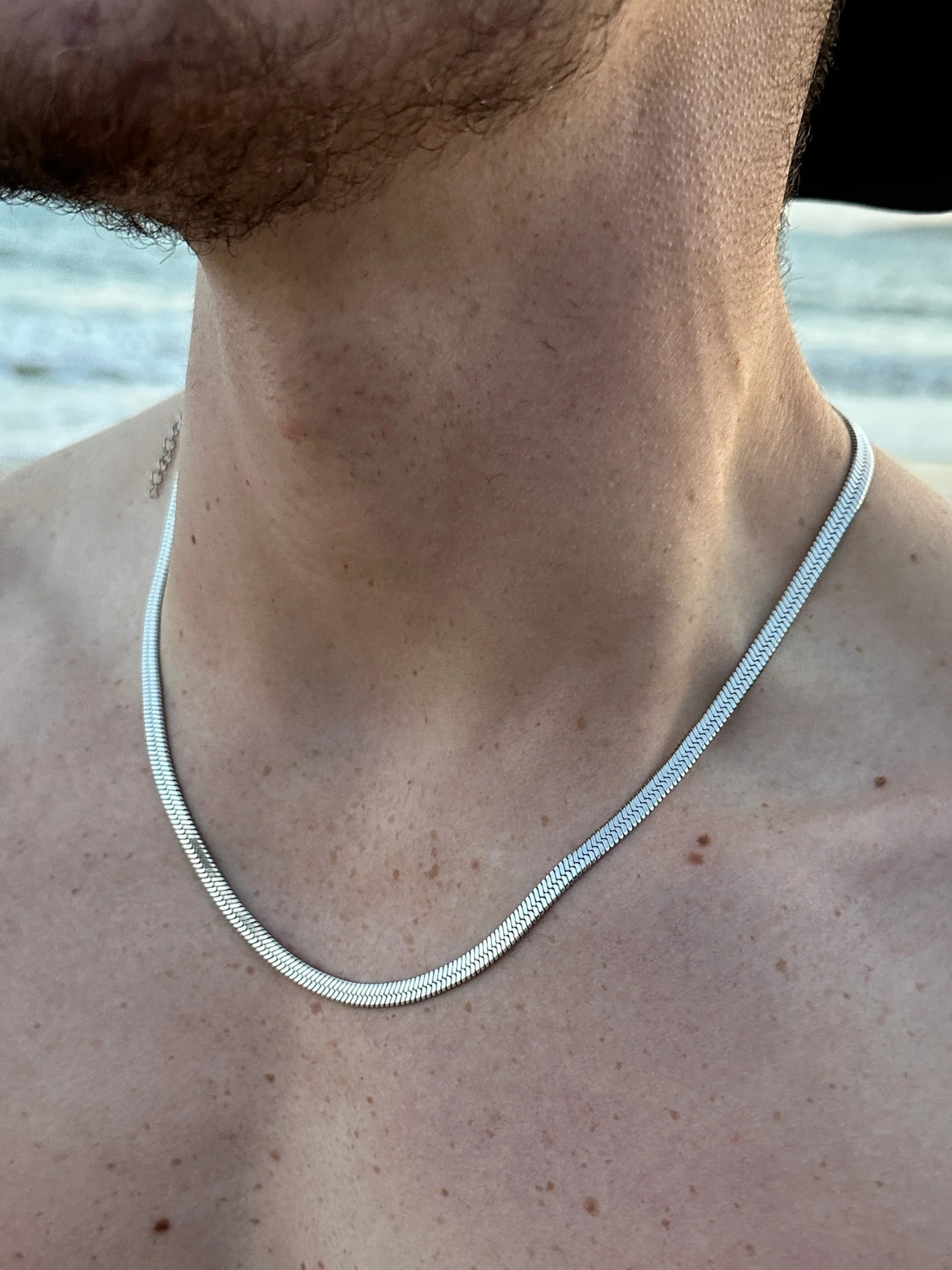 Cadena Snake 5MM - Oro Blanco