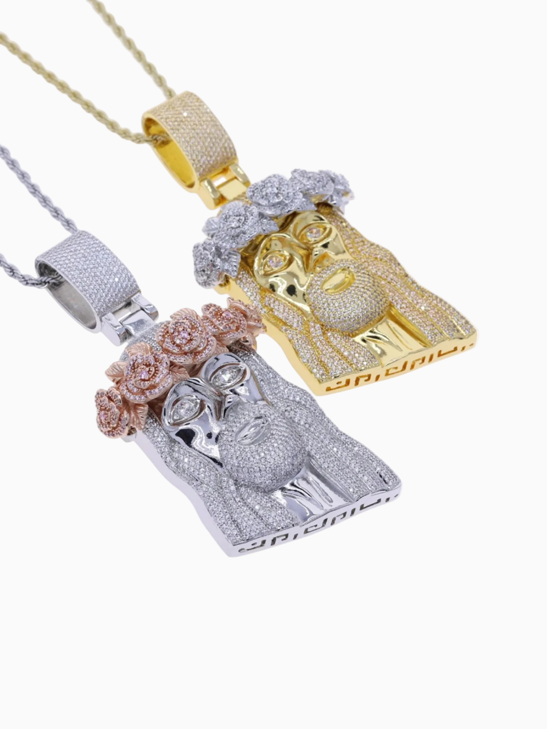 Colgante Jesús - Oro Blanco