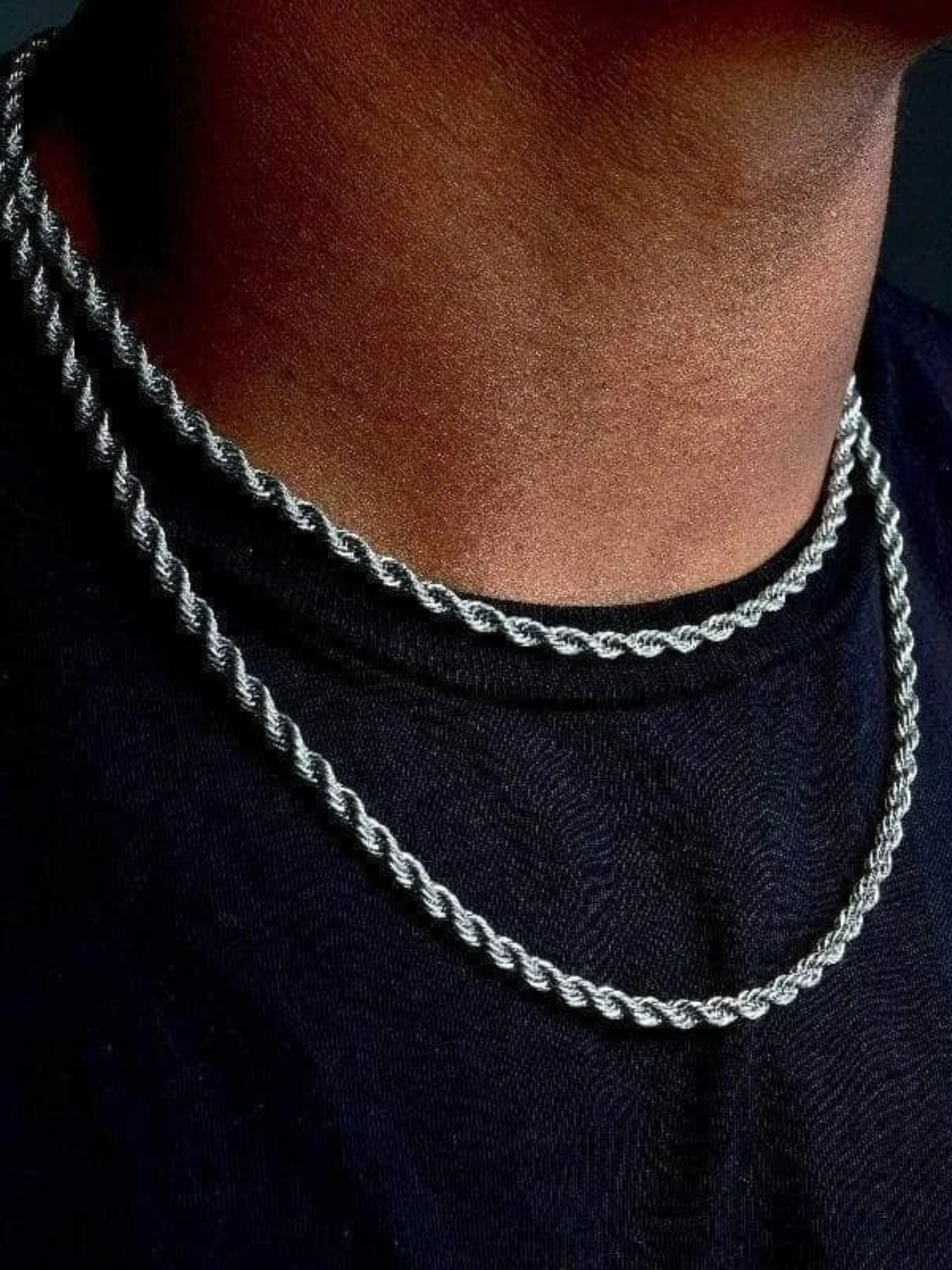 Cordón Salomónico 5MM - Oro Blanco