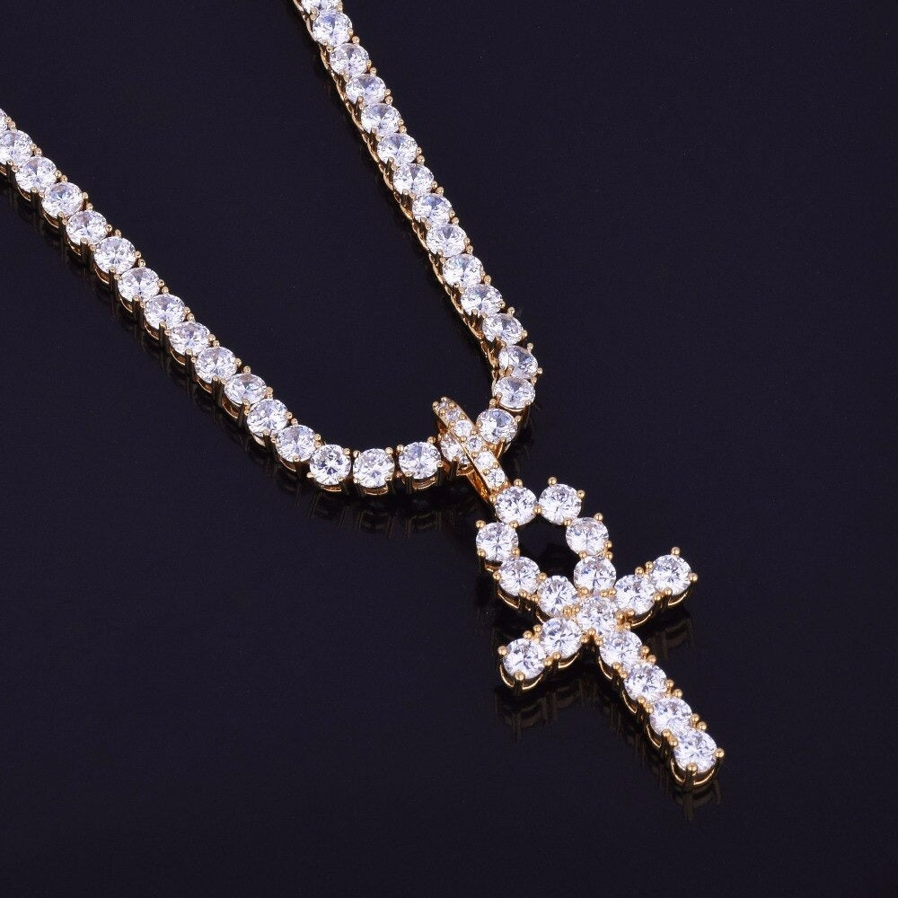 Ankh Cross + Rope Chain