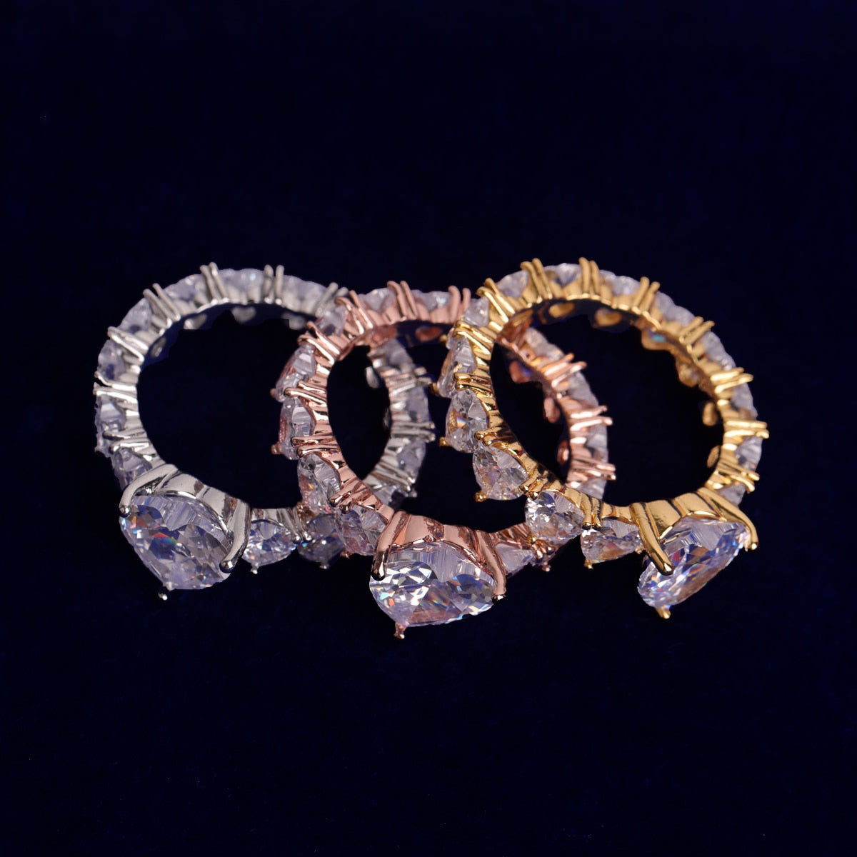 Premium 24K "Hearts Diamonds" Ring