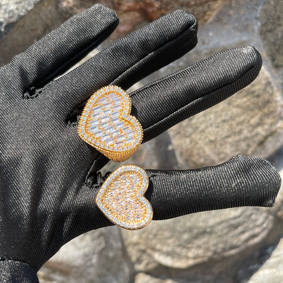 Heart Baguette Premium 24K Ring