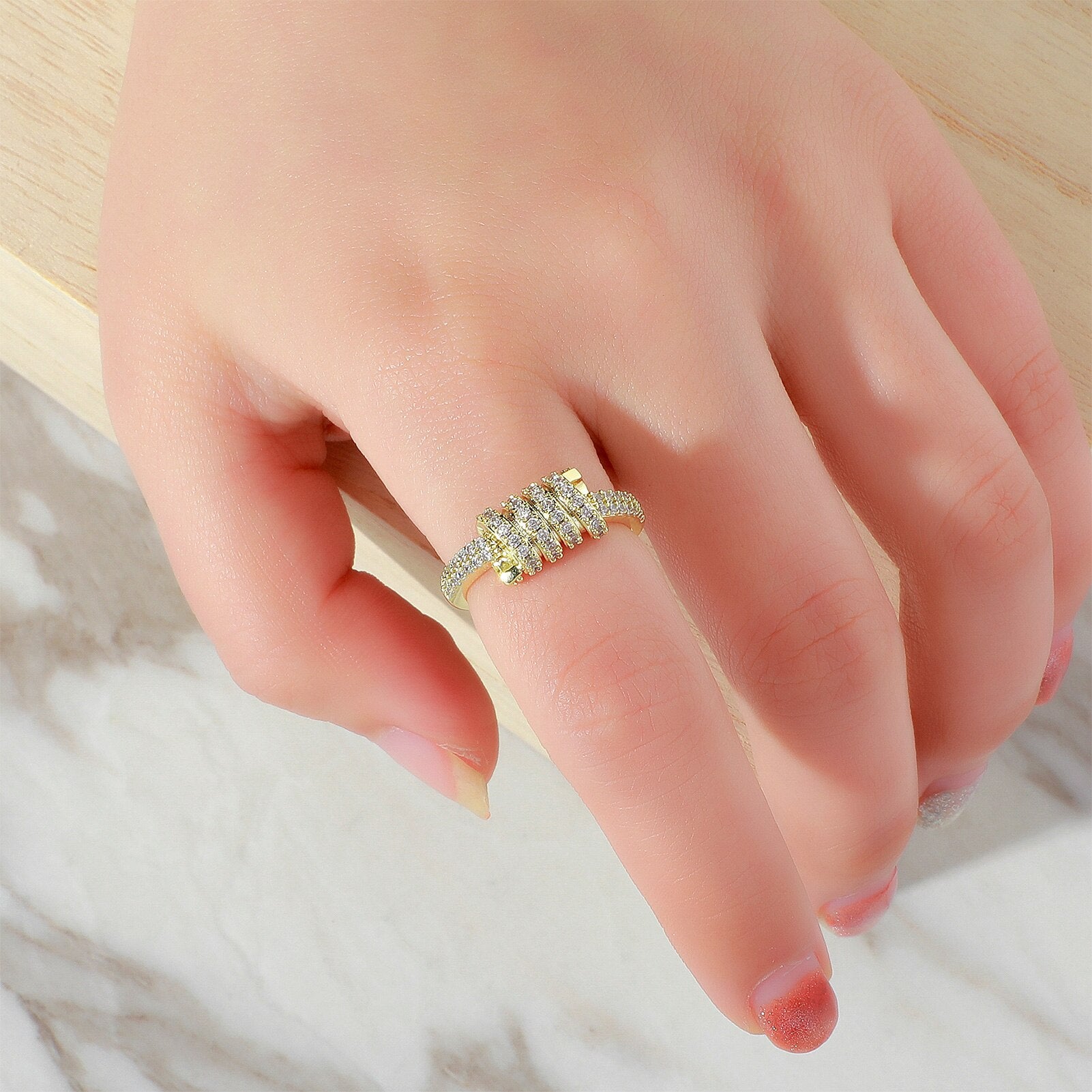 Anillo Alambre Iced Out 24K