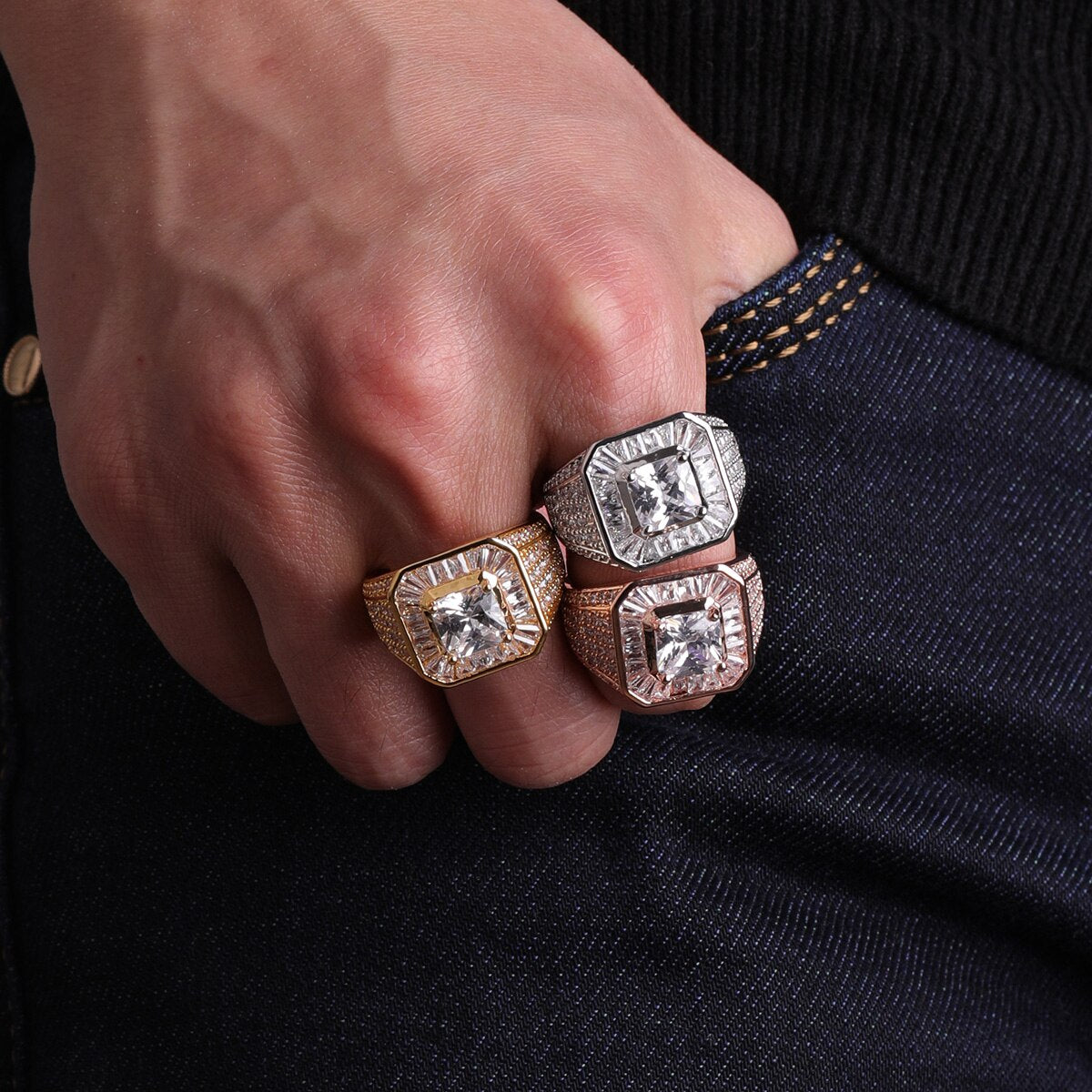 24K Premium "Big Gem" Ring