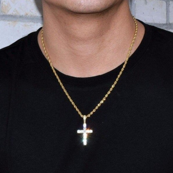 Cross + Tennis Chain