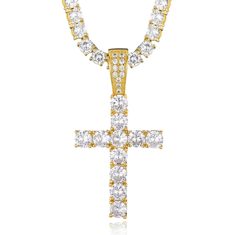Cross + Tennis Chain