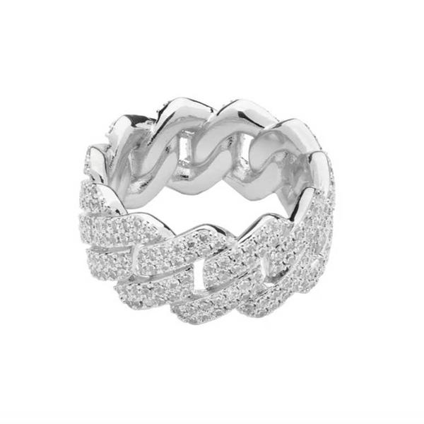 18K Cuban Prong Ring