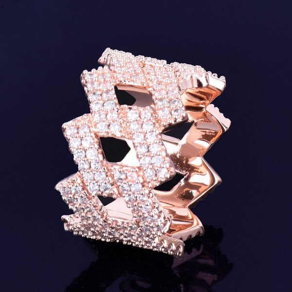 18K Cuban Prong Ring