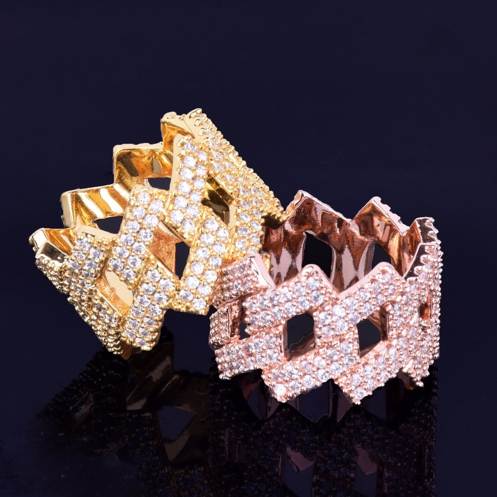 18K Cuban Prong Ring