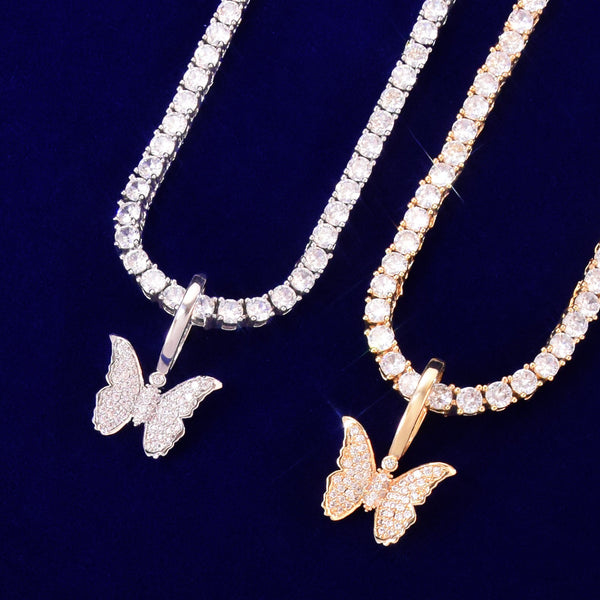 Colgante "Mini Butterfly" 18K Iced Out