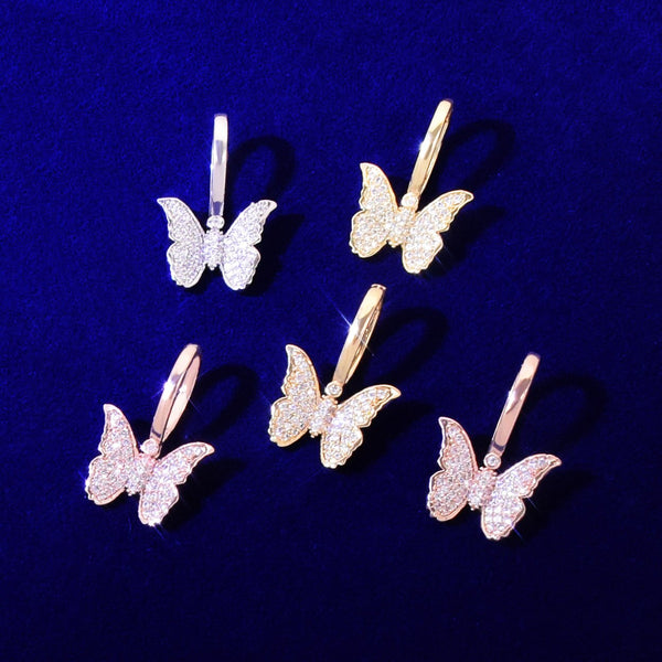 Colgante "Mini Butterfly" 18K Iced Out