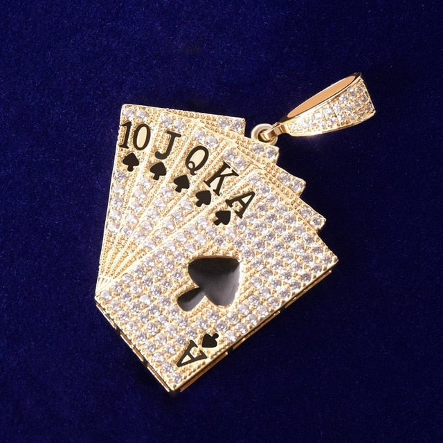 Colgante Póker 18K Iced Out
