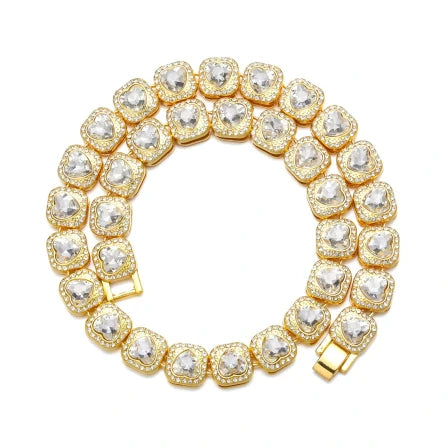 Cadena Tennis "Clustered" XL 12MM Iced Out