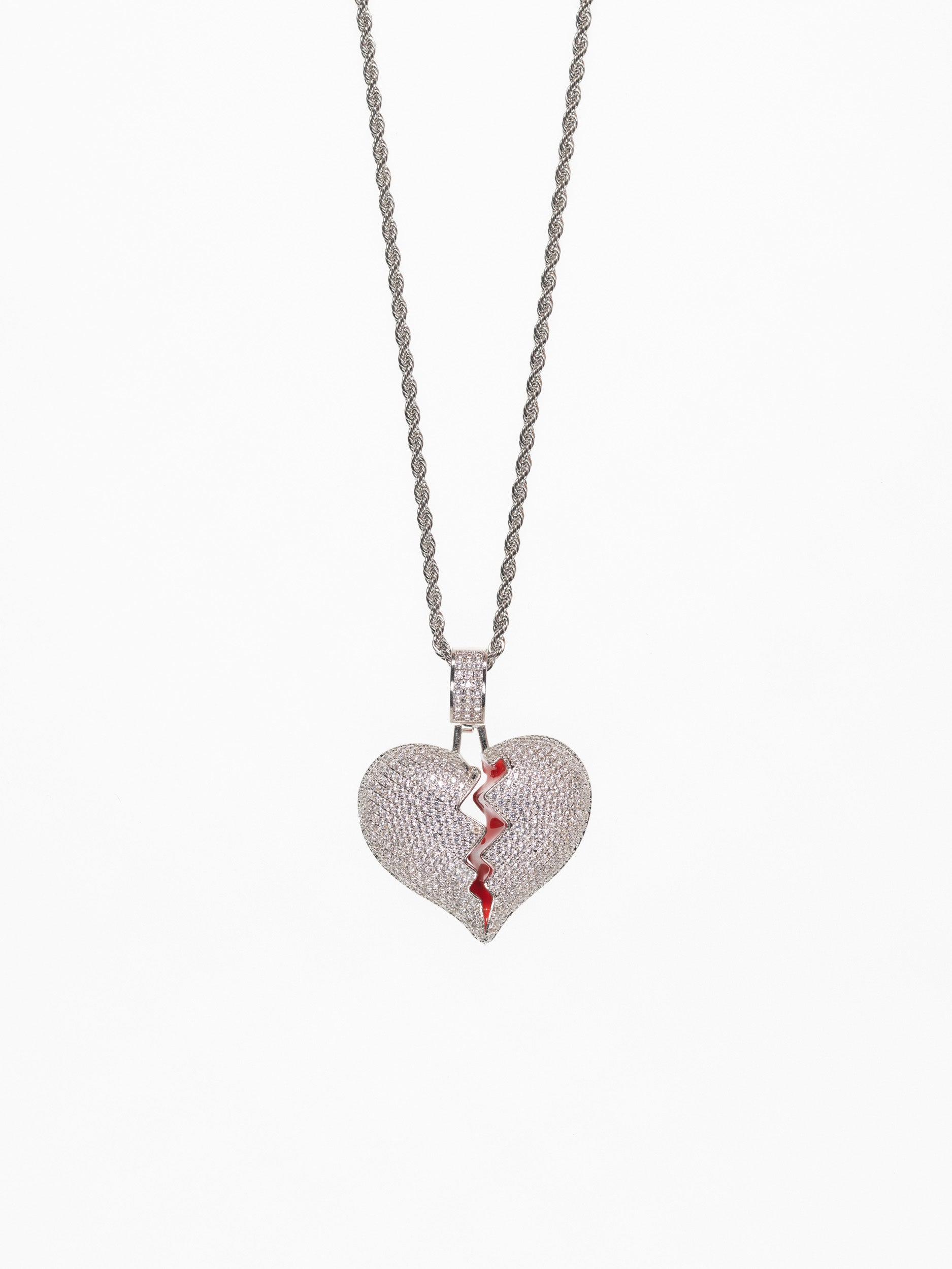Colgante Broken Heart - Oro Blanco
