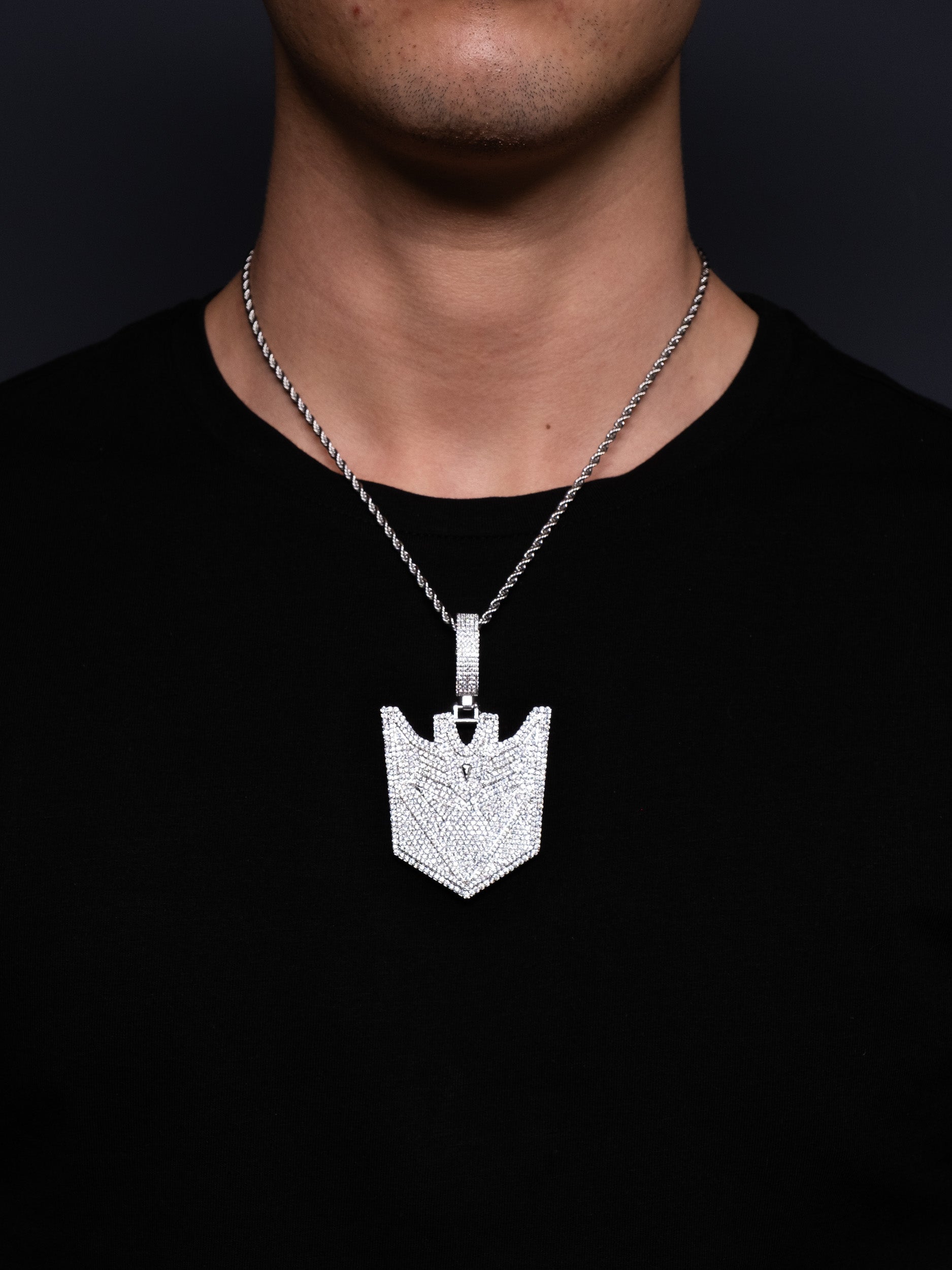 Colgante MEGATRON - Oro Blanco