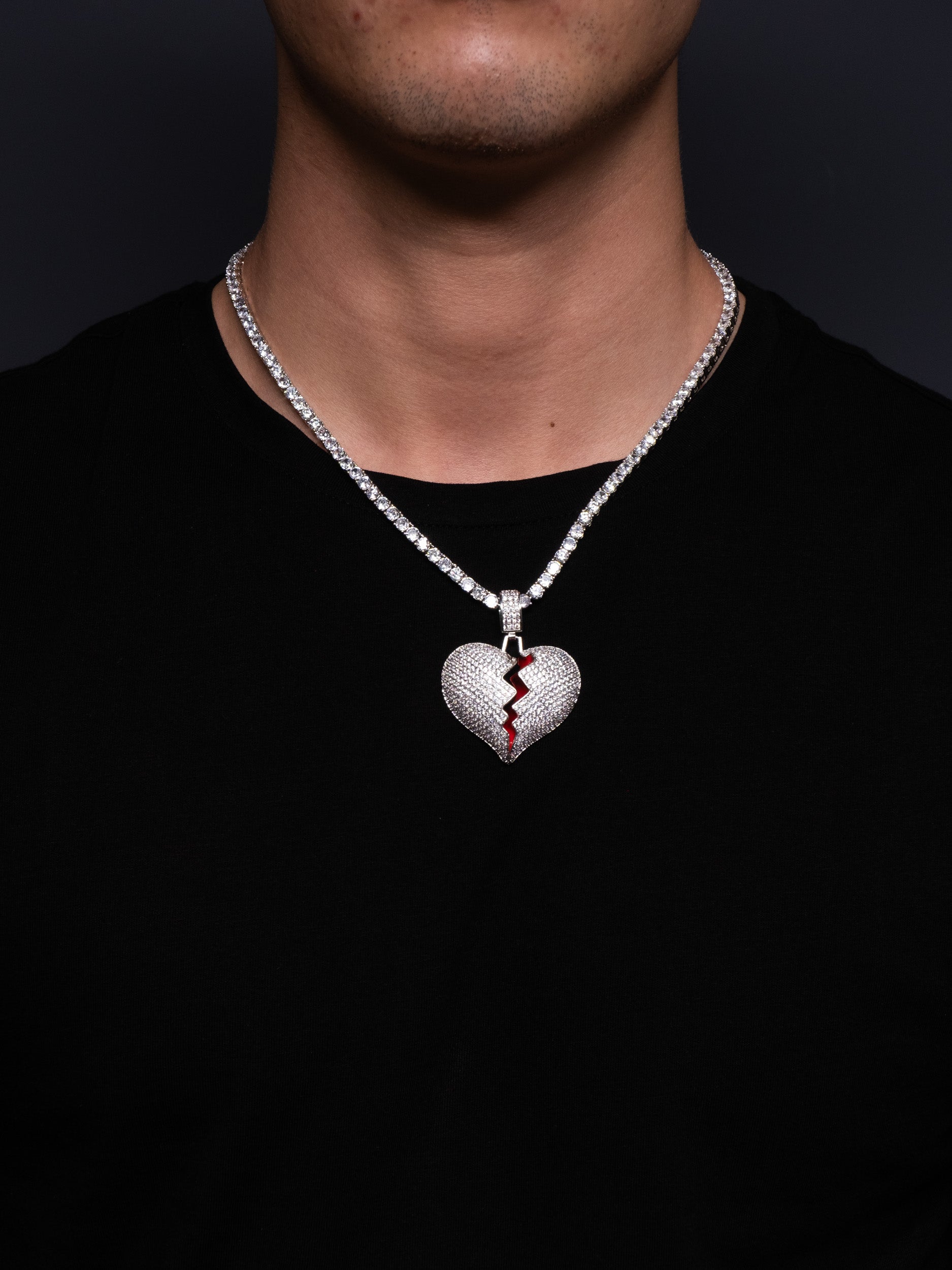 Colgante Broken Heart - Oro Blanco