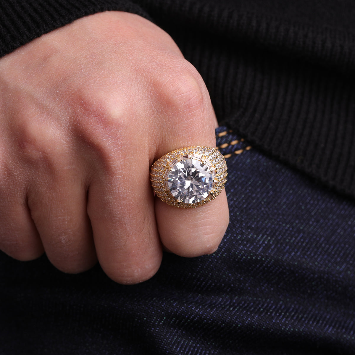 Anillo "Big Gem" Premium 24K