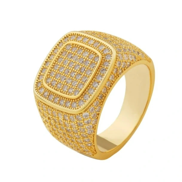 Double Square 24K Ring