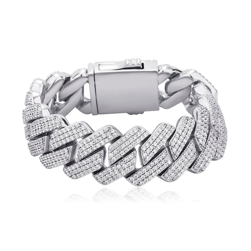 Pulsera Cubana Prong 20MM PREMIUM