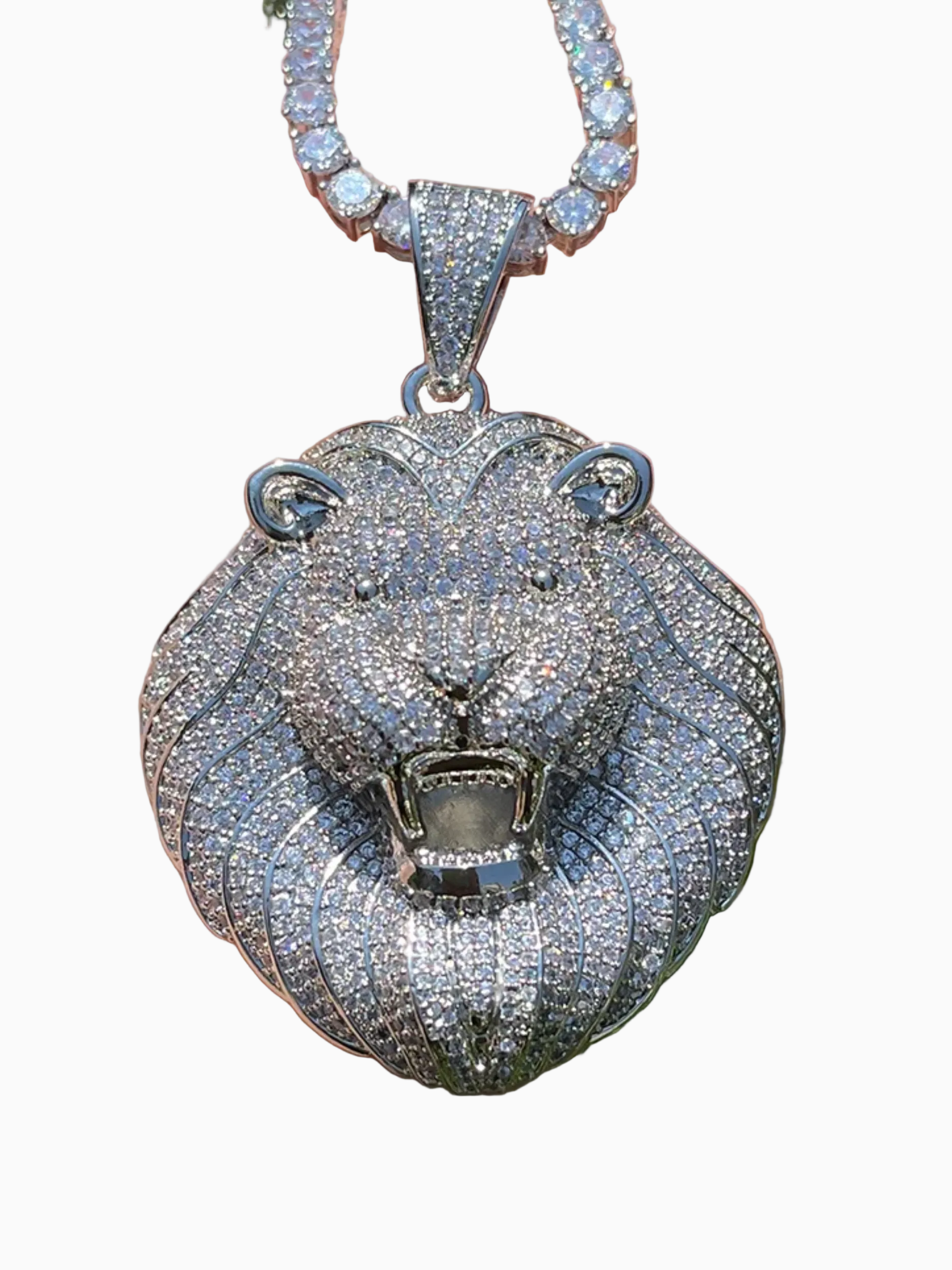 Colgante LOBO - Oro Blanco