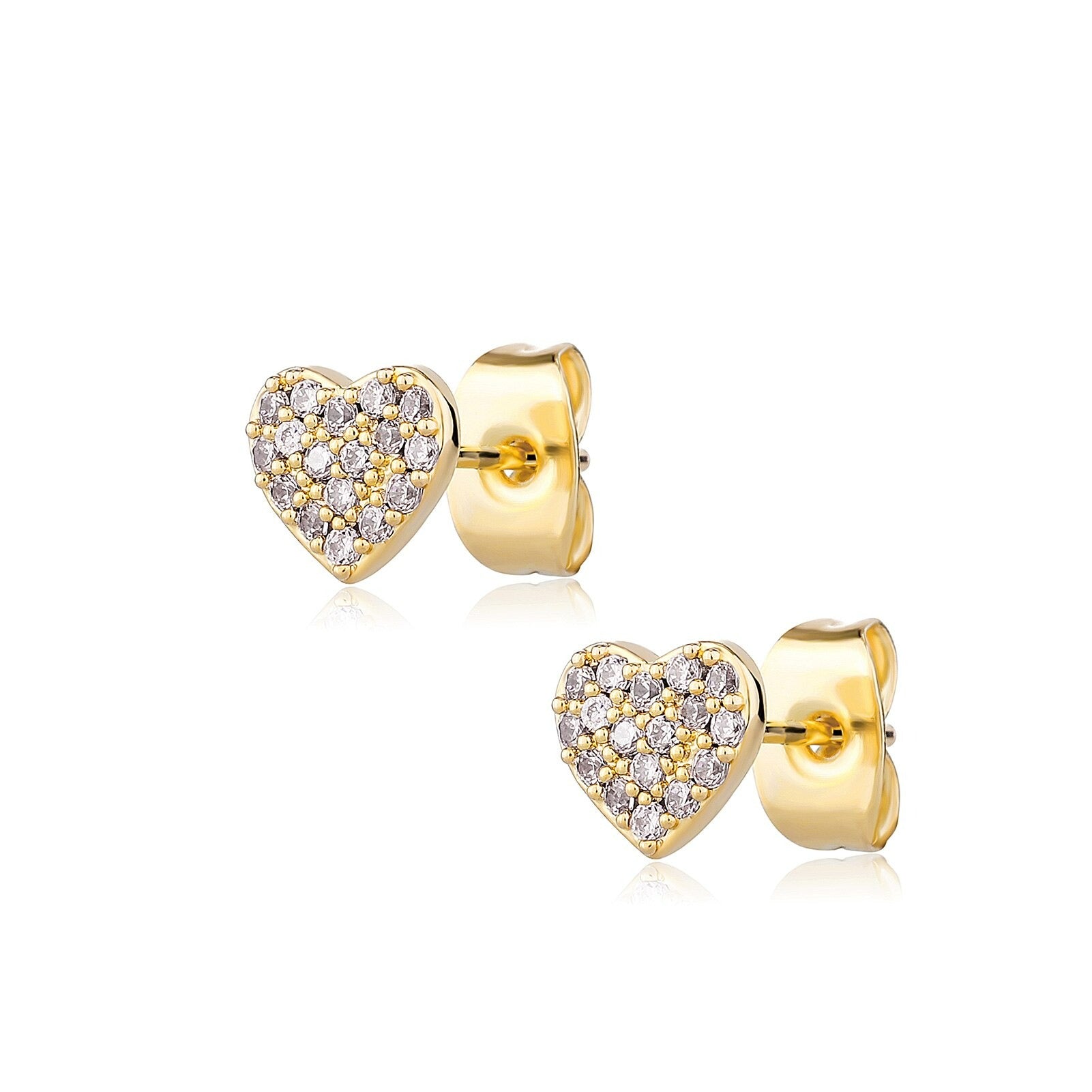 Pendientes Corazón 14K Premium