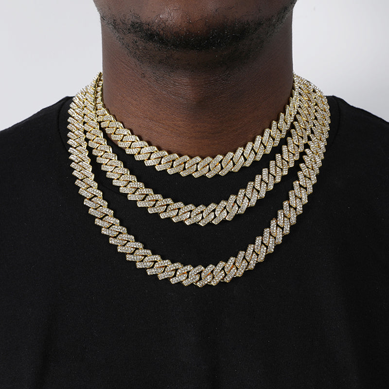 Cuban Chain Prong Z ICED OUT 13.5MM 