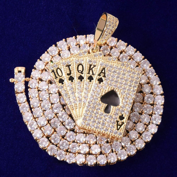 Colgante Póker 18K Iced Out