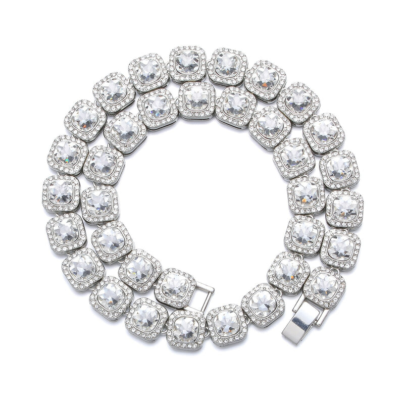 Cadena Tennis "Clustered" XL 12MM Iced Out