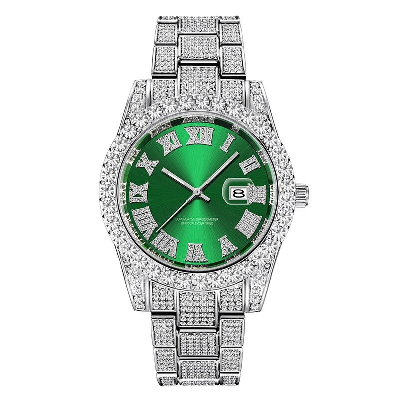 Reloj Business Oro Blanco - Verde - PREMIUM