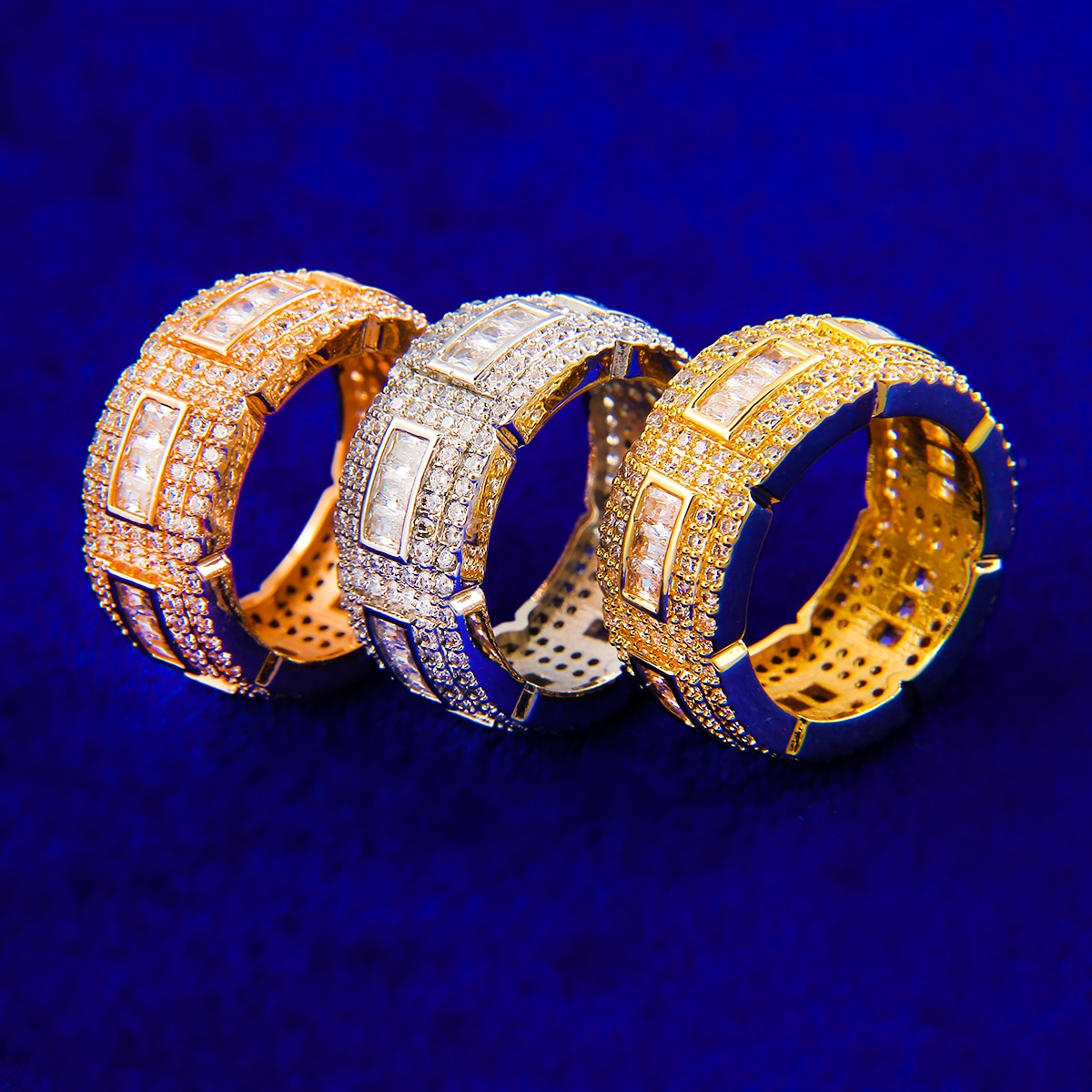 Ring "Square Baguettes" Premium 24K