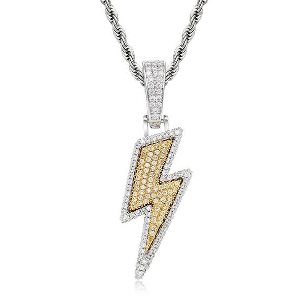 Colgante Rayo 18K Iced Out