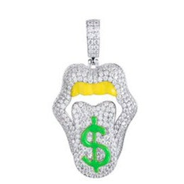 925 Silver Dripping Money with VVS Moisantite glowing in the dark