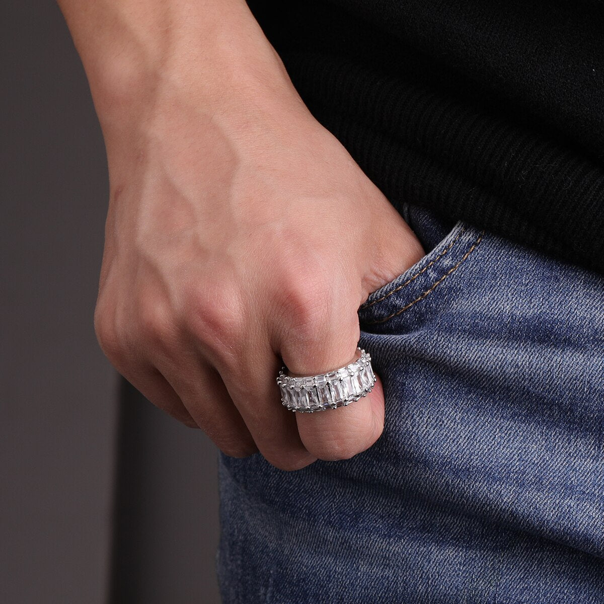 Baguette III Premium 24K Ring