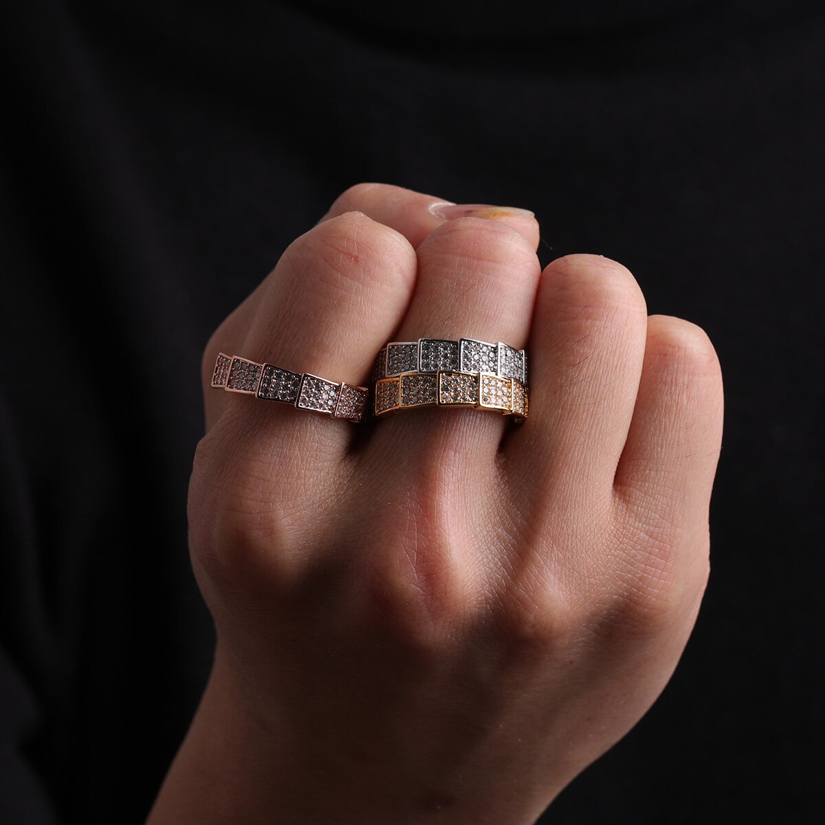 Premium 24K "Layers Prong" Ring