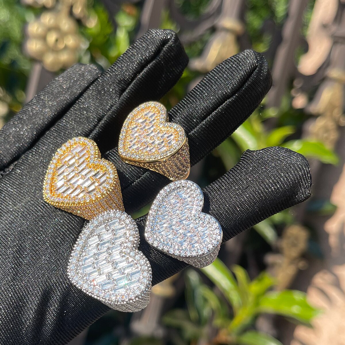 Heart Baguette Premium 24K Ring