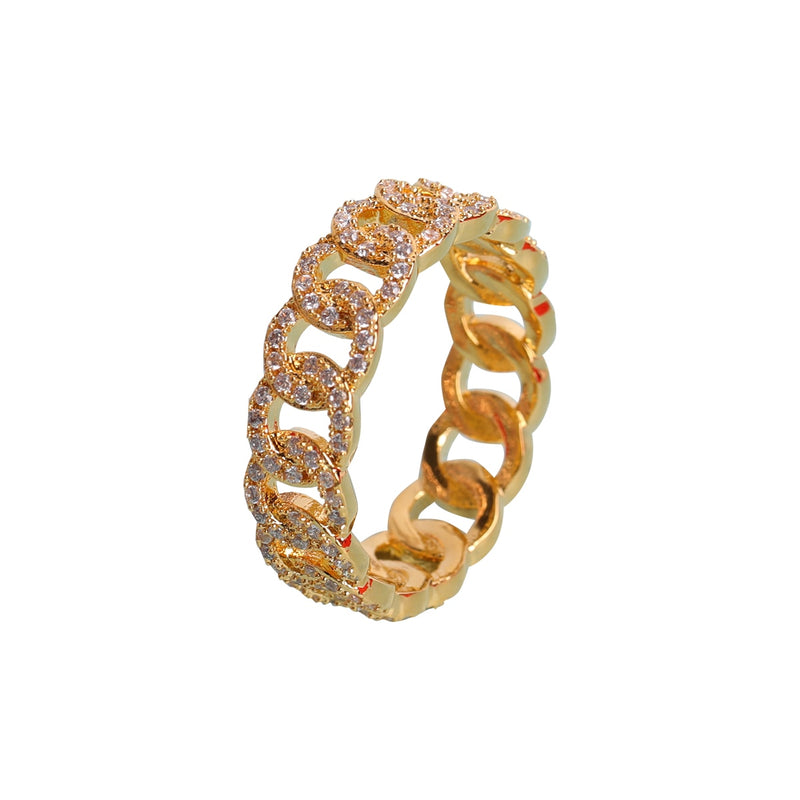 Anillo "Icy Cuban" Premium 24K