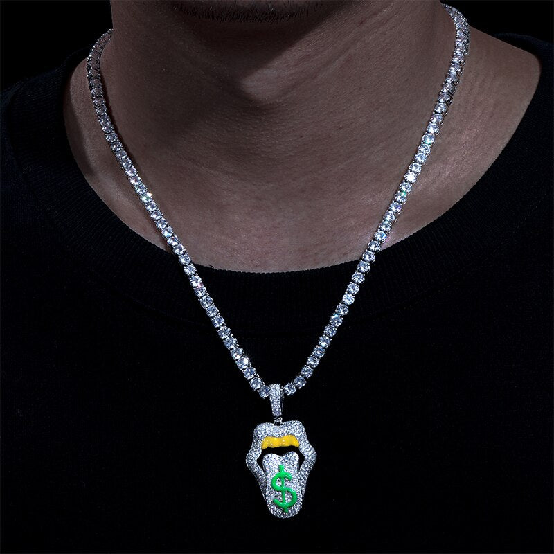925 Silver Dripping Money with VVS Moisantite glowing in the dark