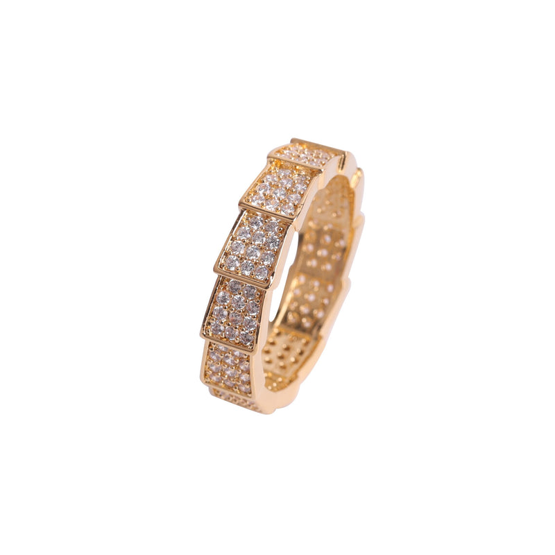 Anillo "Capas Prong" Premium 24K