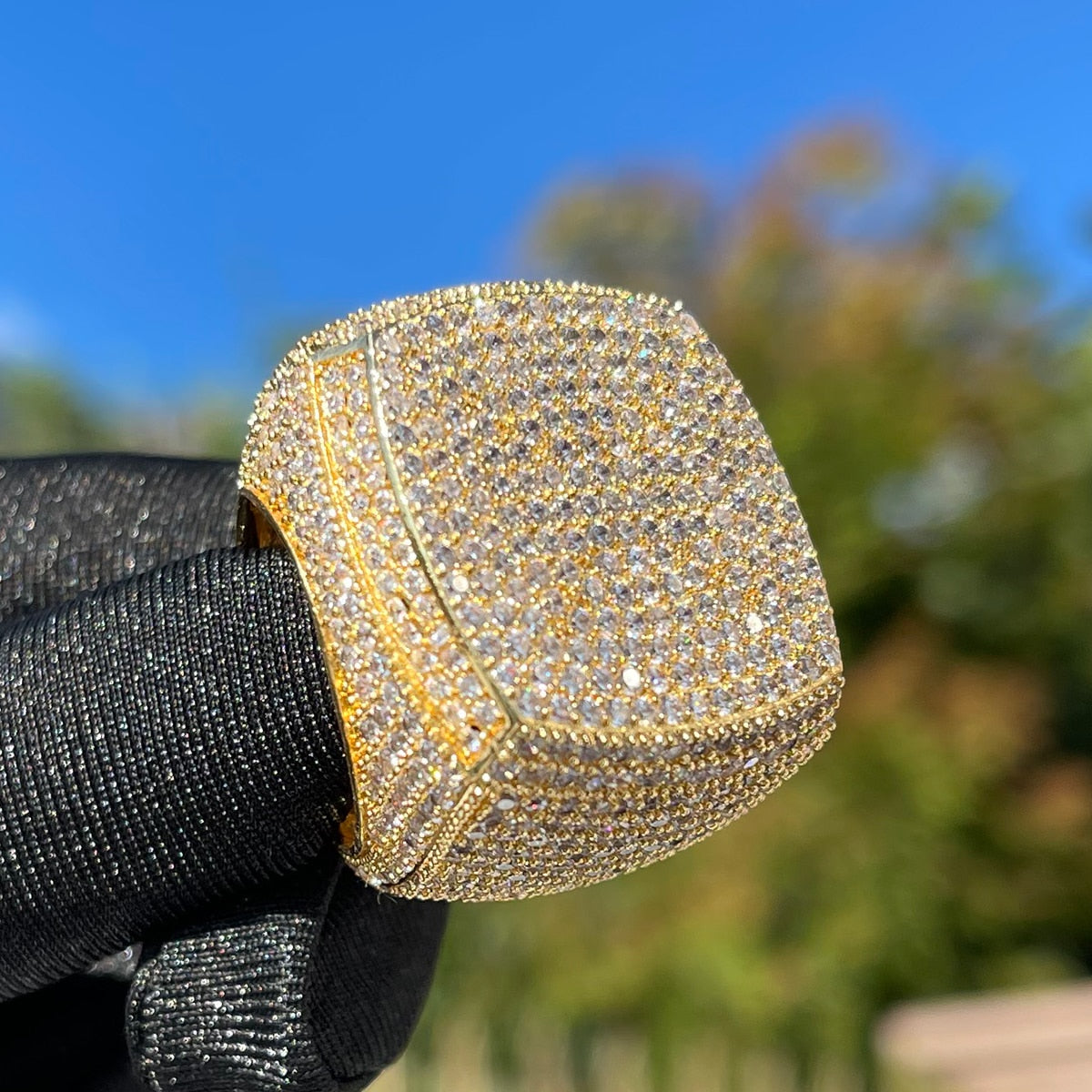 Full Iced Out XL Premium 24K Ring – Street Chains