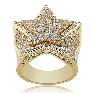 925 Silver STAR Ring with Moissantite VVS1